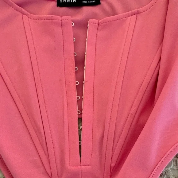 SHEIN Pink Corset-Inspired Top - Picture 3 of 4